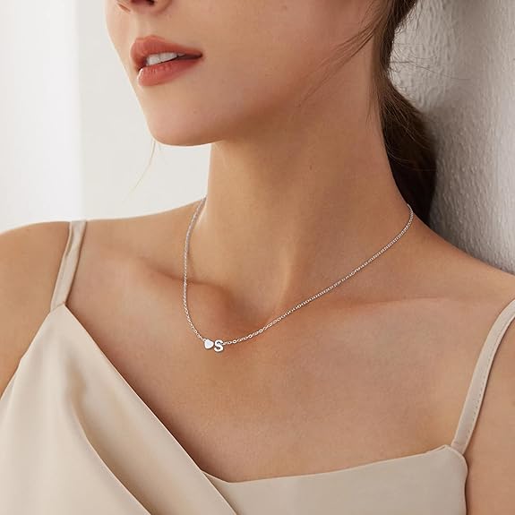 Colar My Essence – Inicial & Coração em Aço Inoxidável