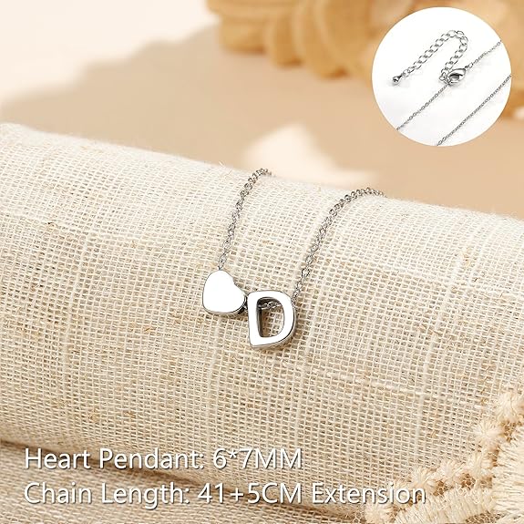 Colar My Essence – Inicial & Coração em Aço Inoxidável