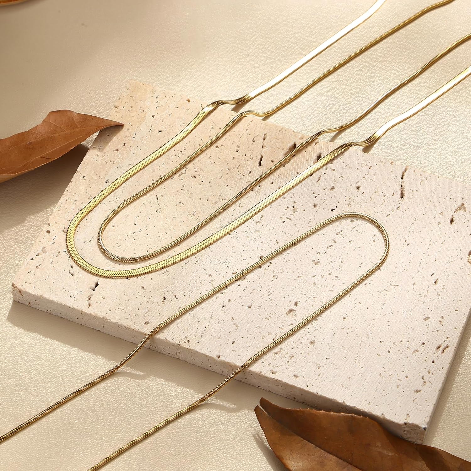 Colar Layered Snake Gold